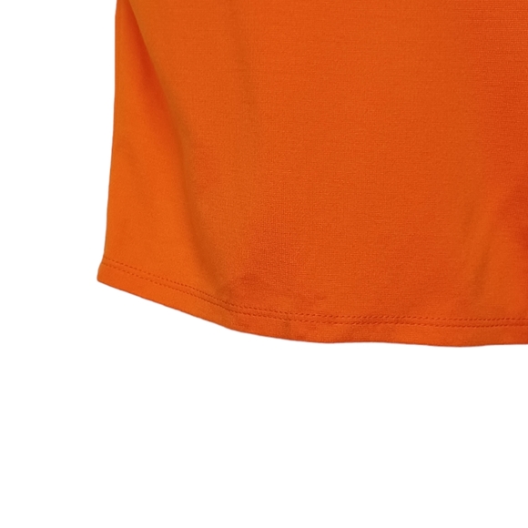 NEW AKIRA BLACK LABEL Orange Strapless Bodycon Stretchy Ruching Dress Small - Picture 10 of 10